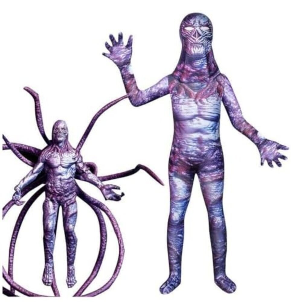 Boys 3D Vecna Inspired Scary Demogorgon Costume for Halloween Evil Monster XS